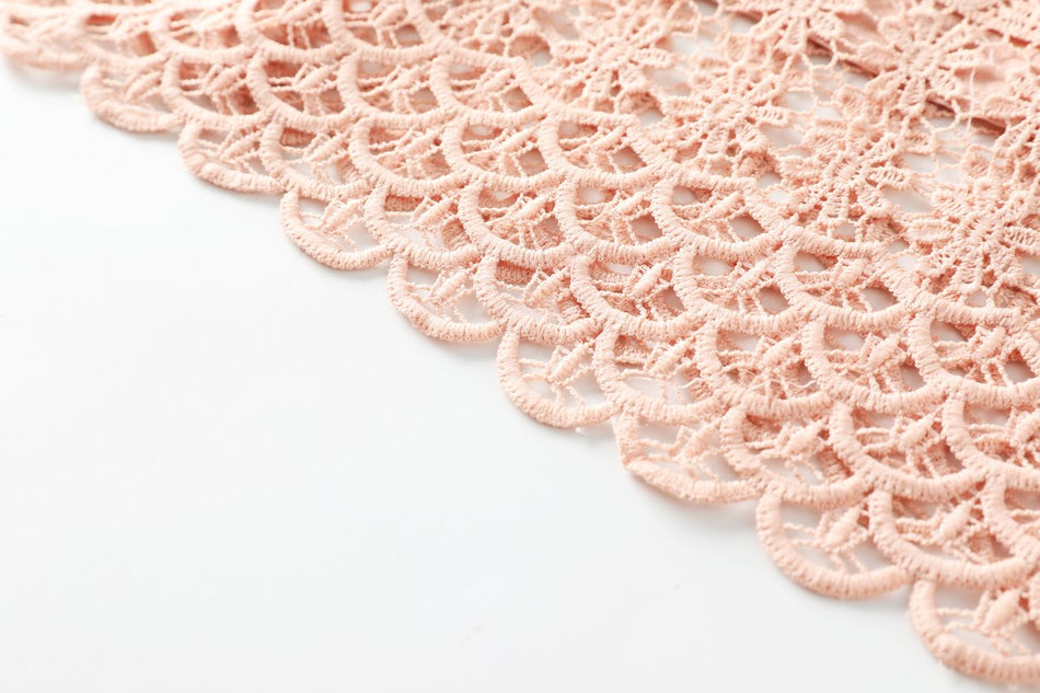 Queen Plus Size Pink Lace Formal Dress