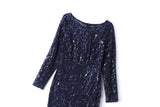 Ulla Plus Size Long Sleeve Evening Dress