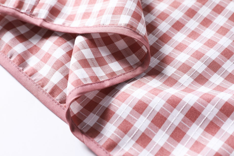 Plus Size Gingham Cheongsam