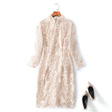 plus size gold cheongsam