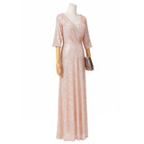 Arya Plus Size Gold Sequin Evening Dress