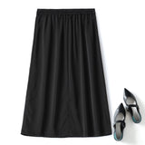 Waylen Plus Size Black Midi Skirt