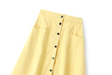 Taryn Plus Size Yellow Vintage Midi Skirt