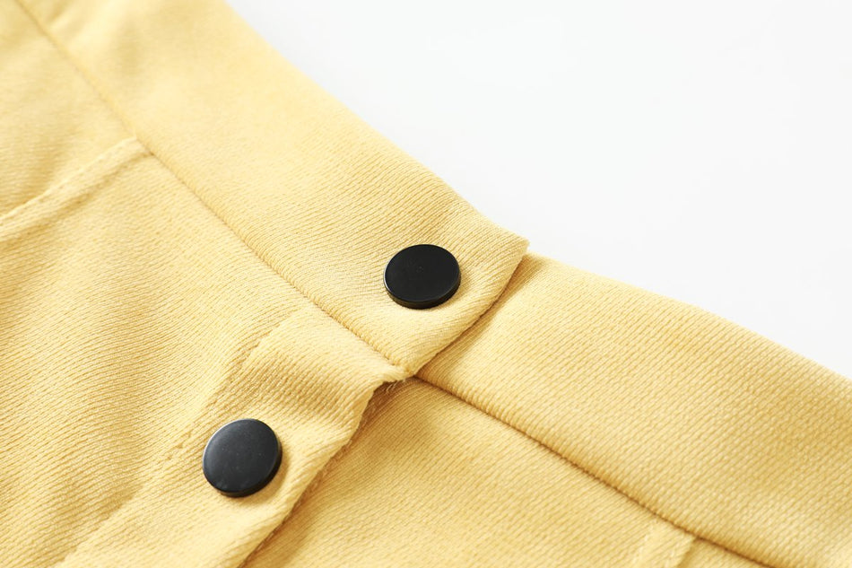 Taryn Plus Size Yellow Vintage Midi Skirt