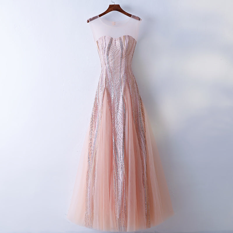 Plus Size Pink Evening Gown