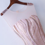 Plus Size Pink Evening Gown - Front Close Up