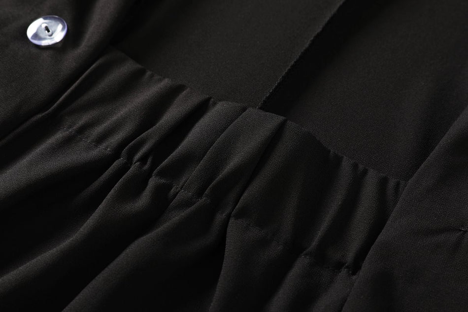 Glad Plus Size Black Wrap Playsuit