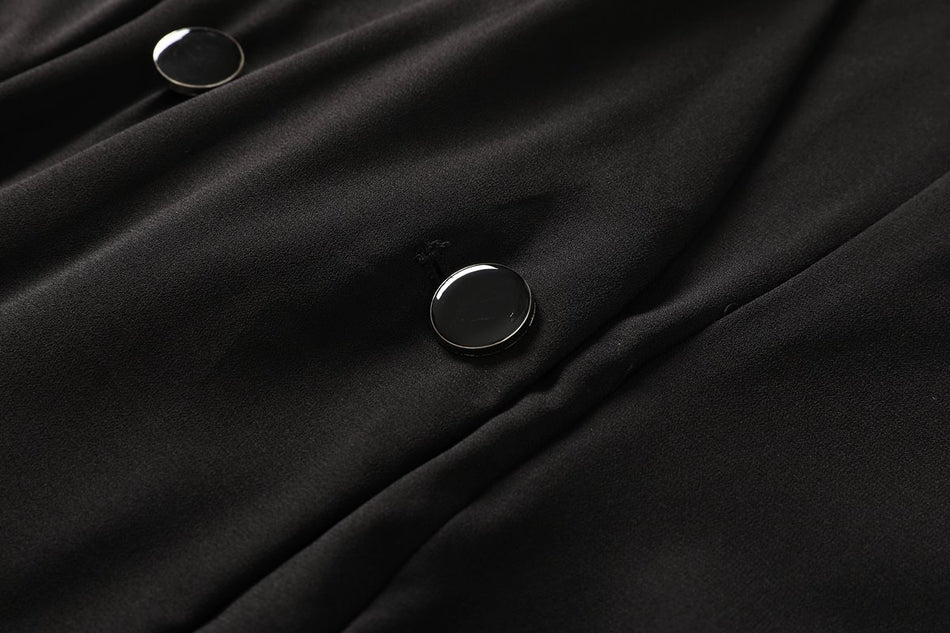 Glad Plus Size Black Wrap Playsuit