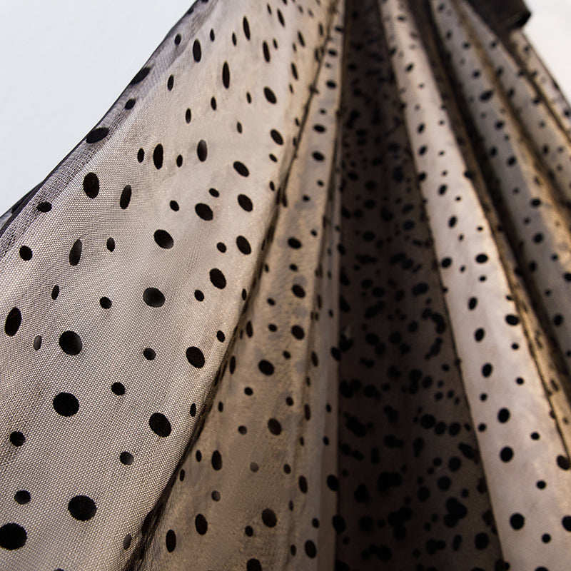 Plus Size Polka Dot Tulle Gown