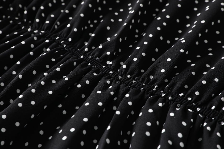 Cynthia Plus Size Polka Dots Wrap Midi Dress