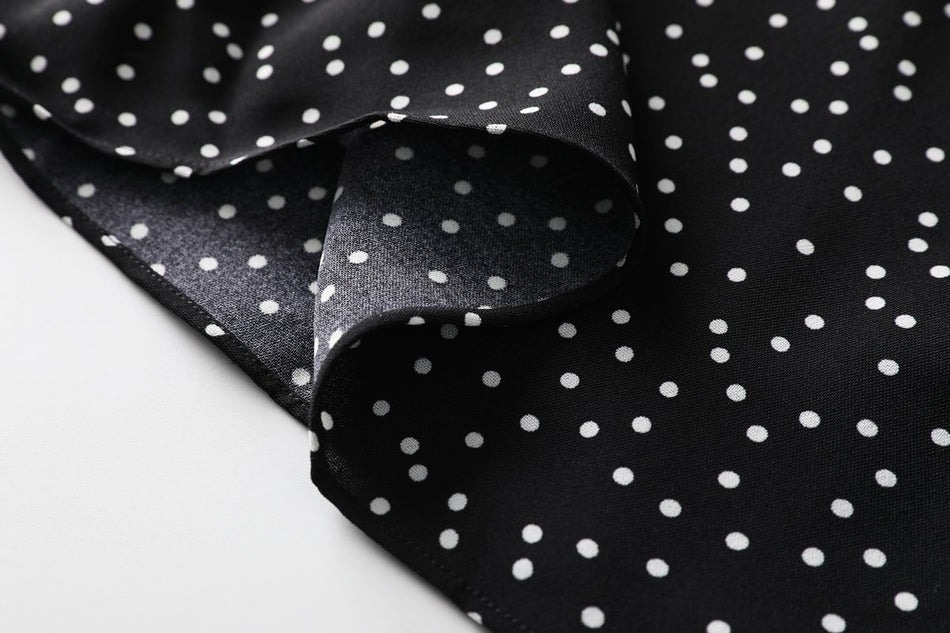 Cynthia Plus Size Polka Dots Wrap Midi Dress