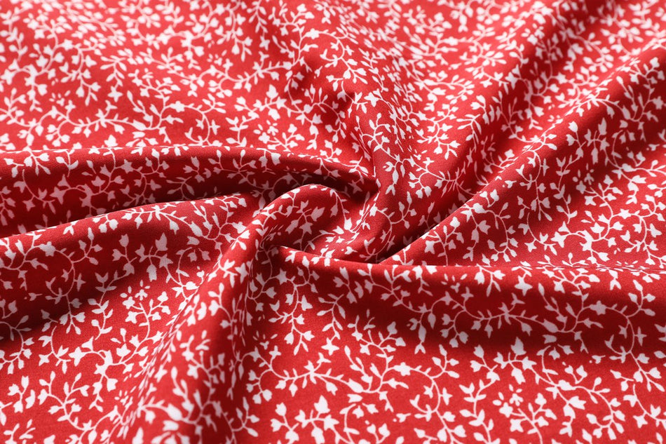 Avril Plus Size Red Ditsy Floral Wrap Dress