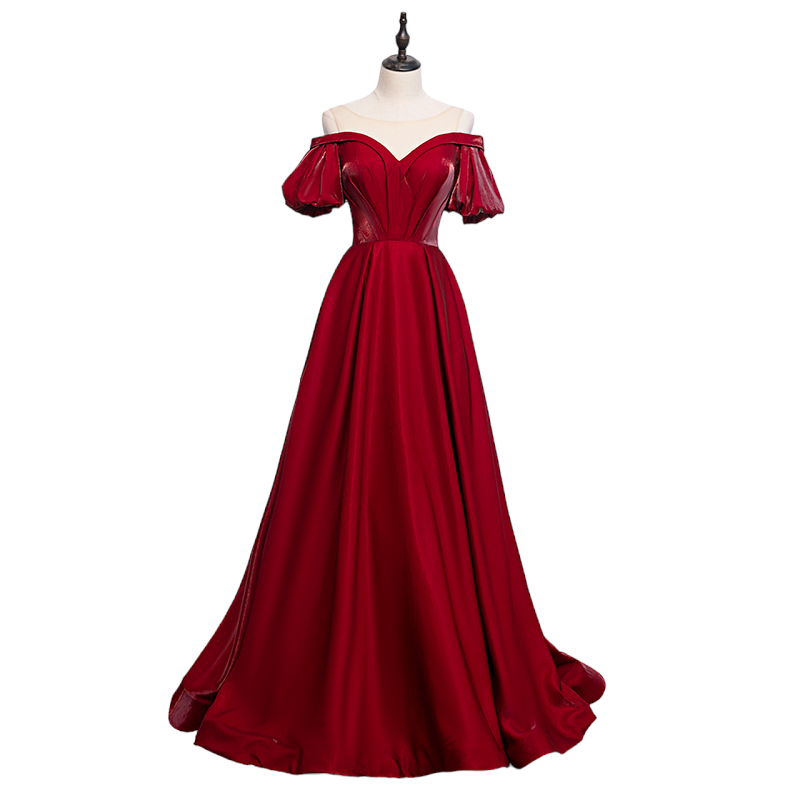 Plus Size Red Off Shoulder Evening Dress– Hello Curve