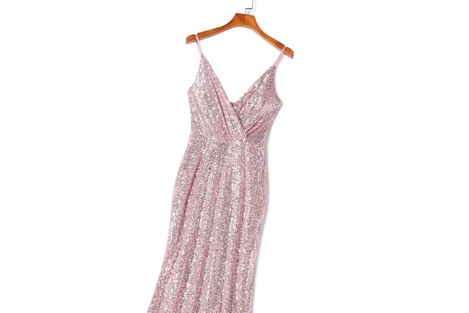 Plus Size Sequin Sleeveless Gown