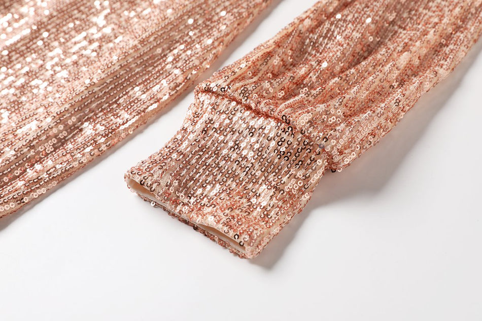 Plus Size Sequin Fishtail Gown