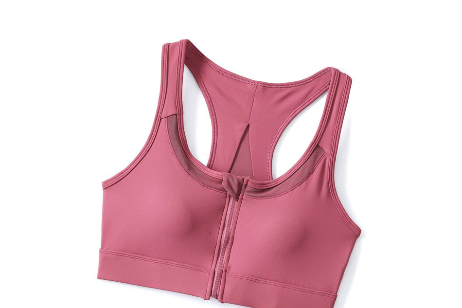 Olympia Plus Size Zipper Sports Bra