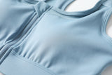 Orna Plus Size Zipper Sports Bra
