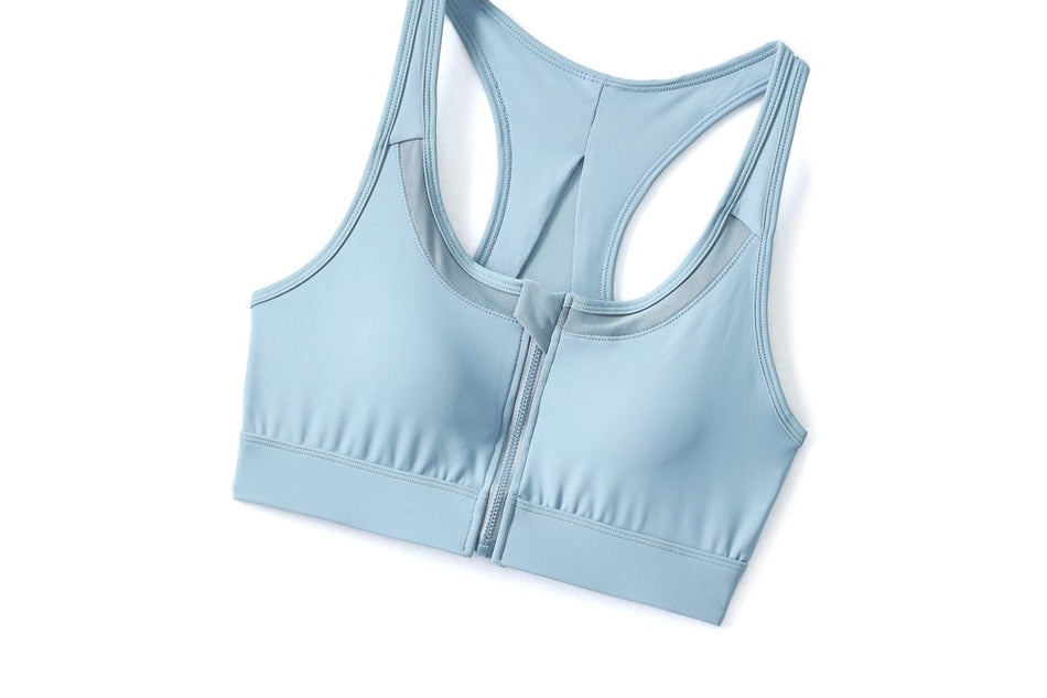 Orna Plus Size Zipper Sports Bra