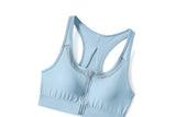 Orna Plus Size Zipper Sports Bra