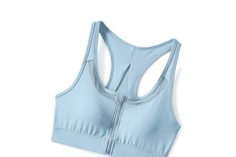 Orna Plus Size Zipper Sports Bra