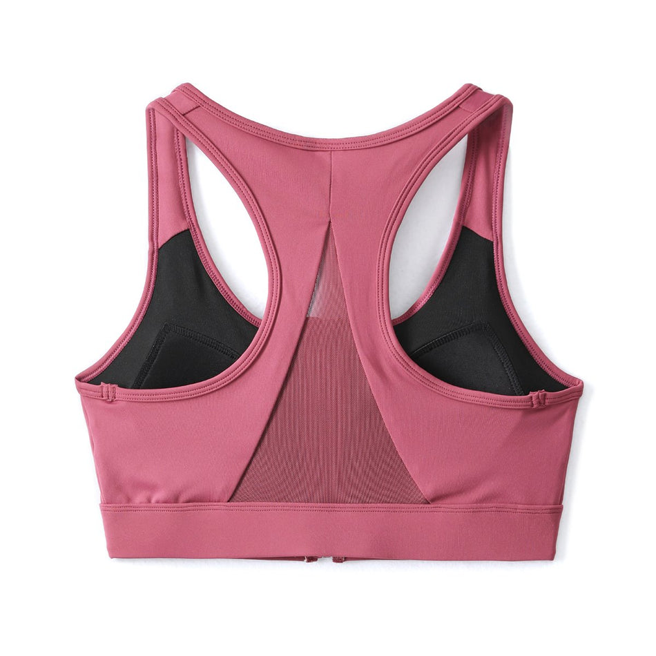 Plus Size Zipper Sports Bra - back view