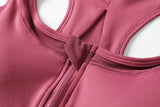 Olympia Plus Size Zipper Sports Bra