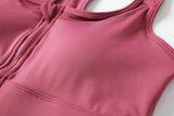 Olympia Plus Size Zipper Sports Bra