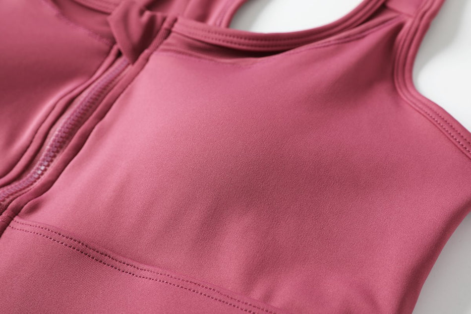 Olympia Plus Size Zipper Sports Bra