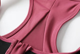 Olympia Plus Size Zipper Sports Bra