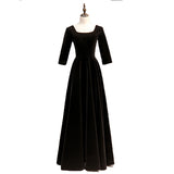 Plus Size Square Neck Evening Dress