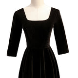 Plus Size Square Neck Evening Dress