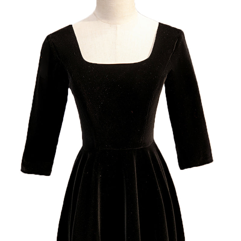 Plus Size Square Neck Evening Dress