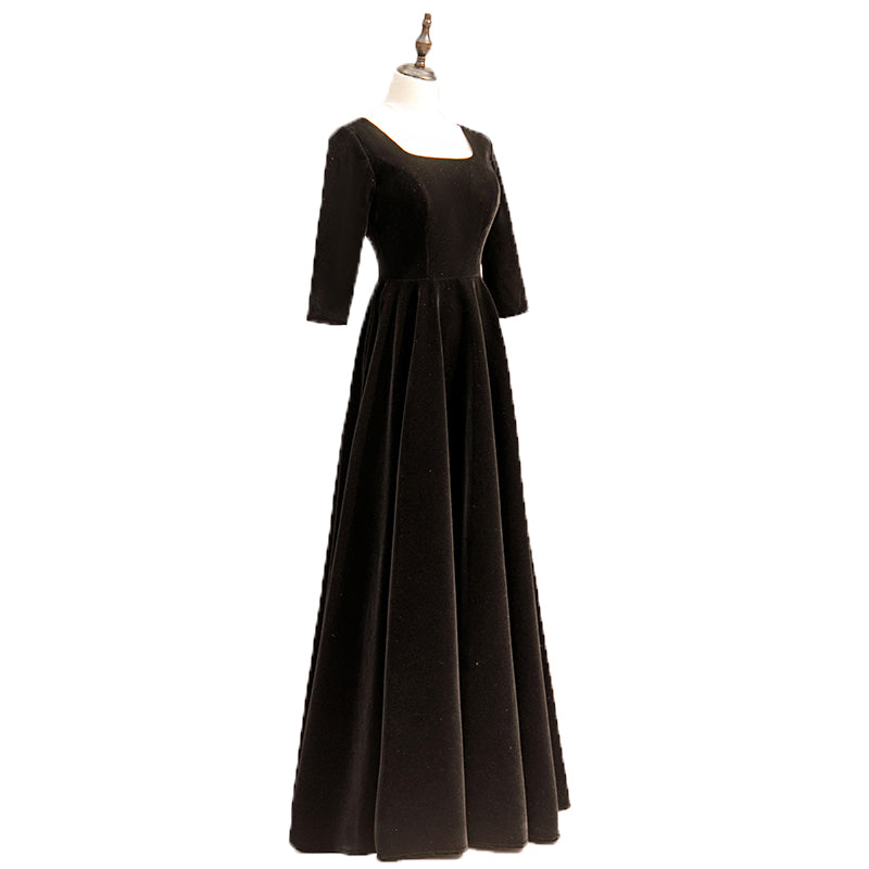 Plus Size Square Neck Evening Dress