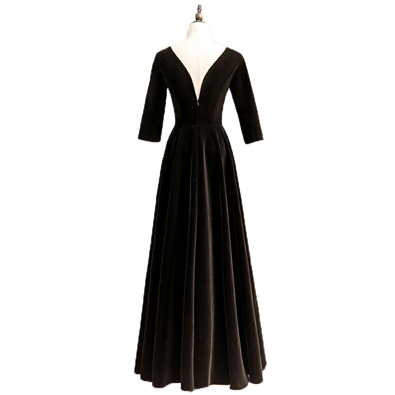 Plus Size Square Neck Evening Dress