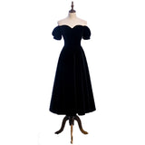 Plus Size Velvet Off Shoulder Cocktail Dress