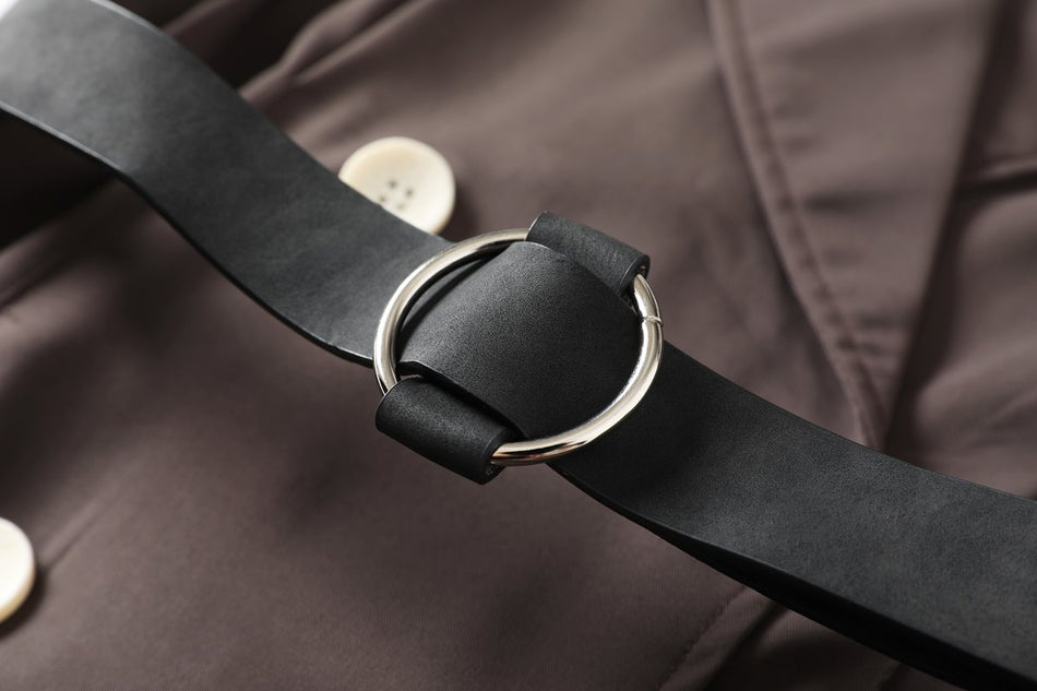 Hasna Plus Size Trench Coat Shirt Dress