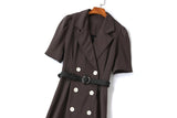 Hasna Plus Size Trench Coat Shirt Dress