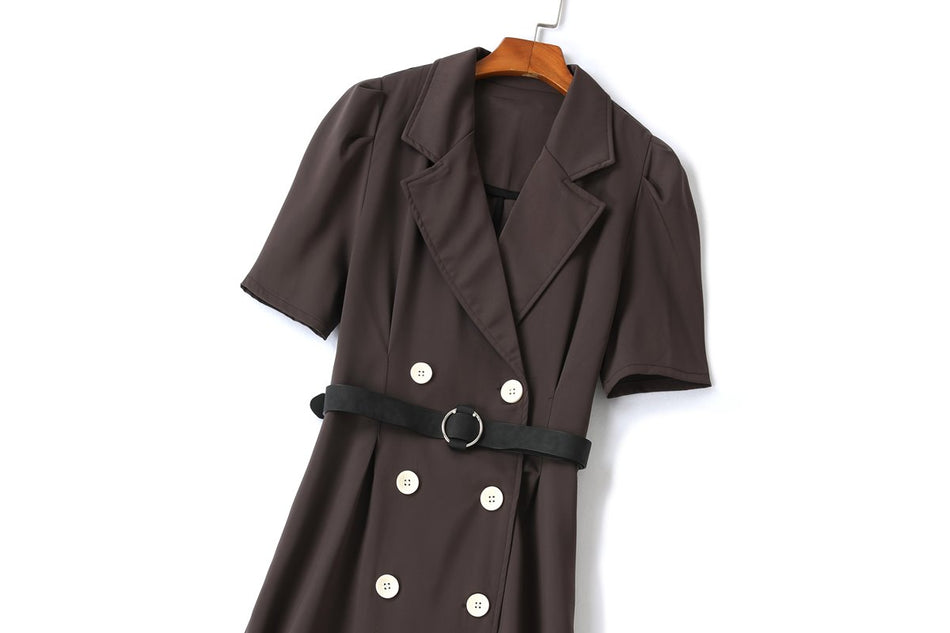 Hasna Plus Size Trench Coat Shirt Dress