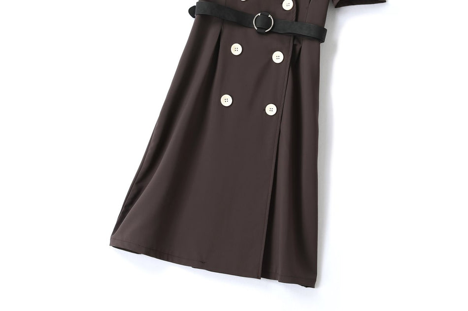 Hasna Plus Size Trench Coat Shirt Dress