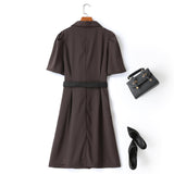 Hasna Plus Size Trench Coat Shirt Dress