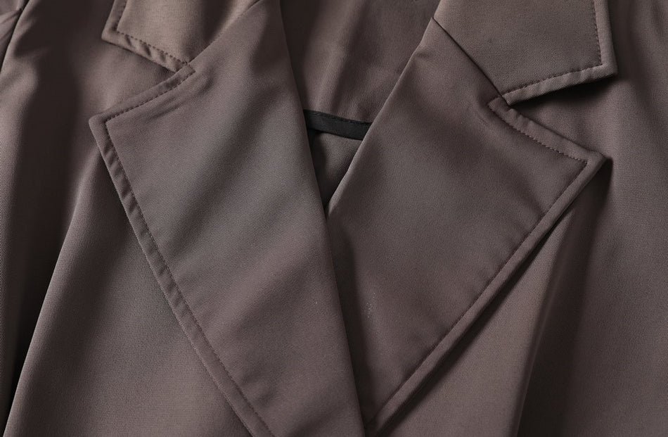 Hasna Plus Size Trench Coat Shirt Dress