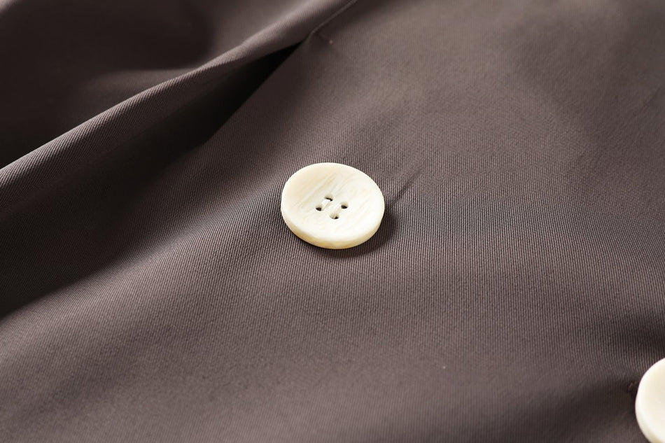 Hasna Plus Size Trench Coat Shirt Dress