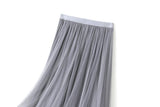 Plus Size Tulle Midi Skirt