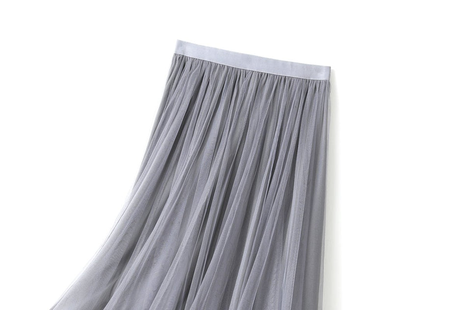 Plus Size Tulle Midi Skirt