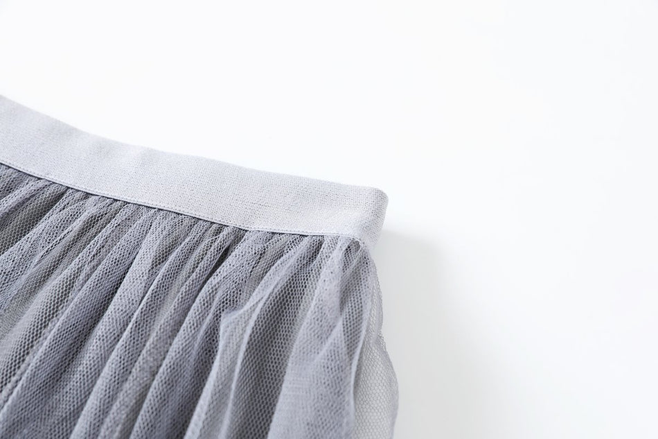 Plus Size Tulle Midi Skirt