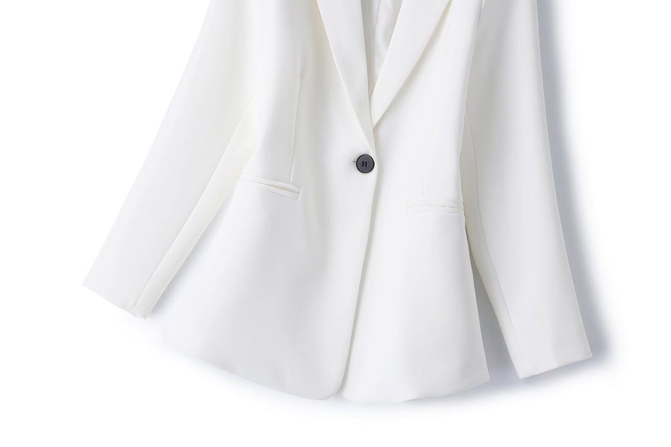 Carmen Plus Size White Blazer