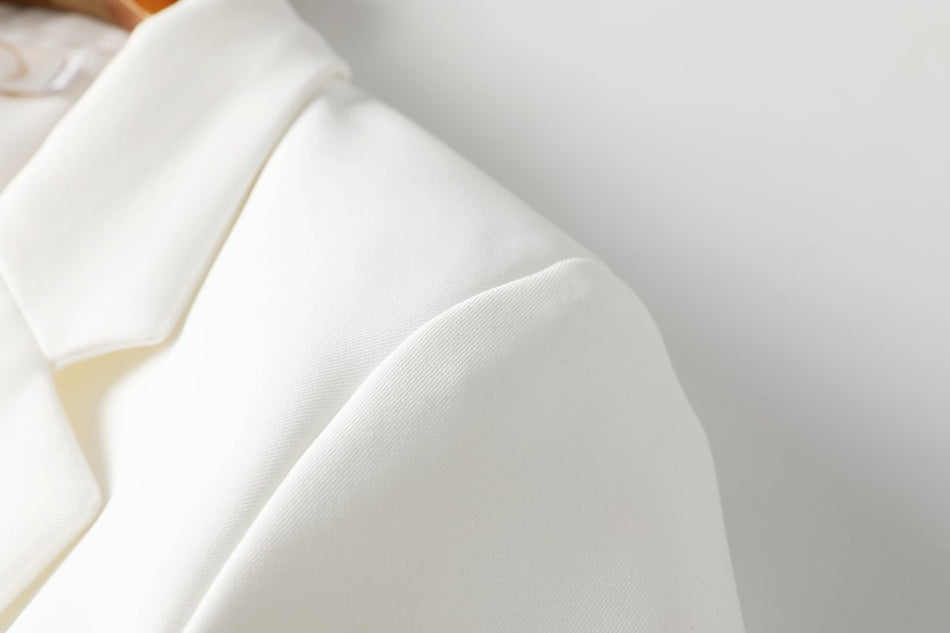 Carmen Plus Size White Blazer