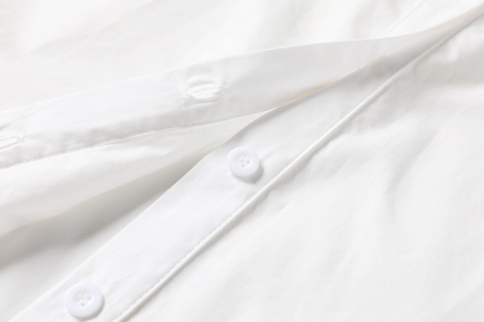 Plus Size White Shirt Dress