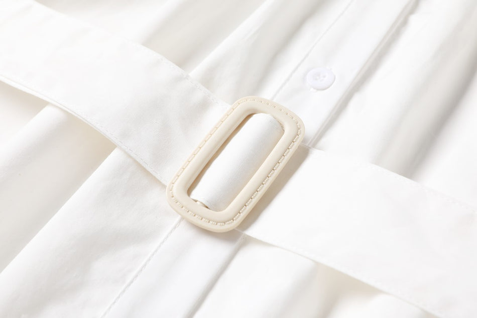 Plus Size White Shirt Dress
