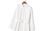 Plus Size White Shirt Dress